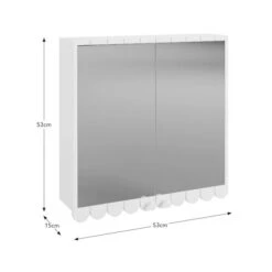 Scallop Mirror Wall Cabinet 28 Scallop Mirror Wall Cabinet -Online Furniture Store 30963123 alt09