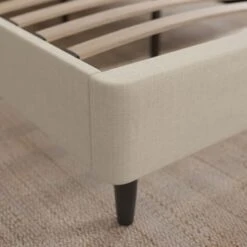 Mason Buttoned Woven Fabric Bed Frame 24 Mason Buttoned Woven Fabric Bed Frame -Online Furniture Store 30968568 alt02