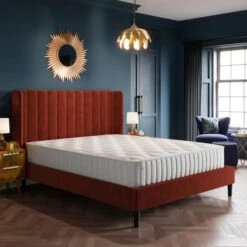 Alara Pleated Velvet Bed Frame -Online Furniture Store 30968584 alt01