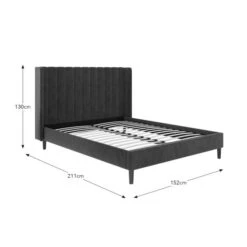 Alara Pleated Velvet Bed Frame -Online Furniture Store 30968584 alt06