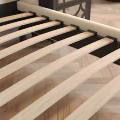 Alara Pleated Teddy Fabric Bed Frame -Online Furniture Store 30968593 alt03