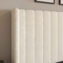 Alara Pleated Teddy Fabric Bed Frame -Online Furniture Store 30968593 alt04