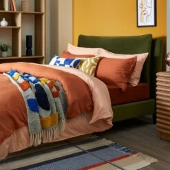 Skylar Velvet Pillow Back Bed Frame -Online Furniture Store 30968601 alt03