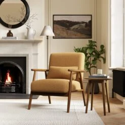 Return - Alpine Spindle Multi Tone Weave Occasional Chair, Orange