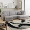 Carson Soft Texture Right Hand Facing U-Shaped Sofa With Detachable Footstool -Online Furniture Store 60207588