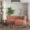 Modular Squish Clay Tonal Chenille Right Hand Facing Small Chaise Sofa 2 Modular Squish Clay Tonal Chenille Right Hand Facing Small Chaise Sofa -Online Furniture Store 60227153