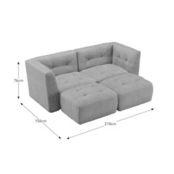 Modular Squish Clay Tonal Chenille Cinema Seat -Online Furniture Store 60227157 alt09