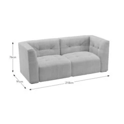 Modular Squish Natural Tonal Chenille 2 Seater Sofa 21 Modular Squish Natural Tonal Chenille 2 Seater Sofa -Online Furniture Store 60227158 alt09