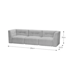 Modular Squish Natural Tonal Chenille 3 Seater Sofa 21 Modular Squish Natural Tonal Chenille 3 Seater Sofa -Online Furniture Store 60227159 alt09