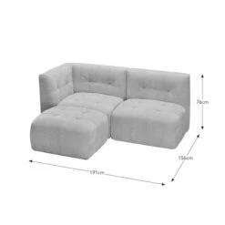 Modular Squish Natural Tonal Chenille Left Hand Facing Small Chaise Sofa -Online Furniture Store 60227161 alt09