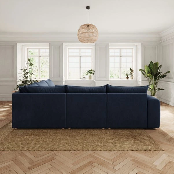 Full Circle Austin Navy Cosy Velvet Full Corner 5 Full Circle Austin Navy Cosy Velvet Full Corner - Image 3