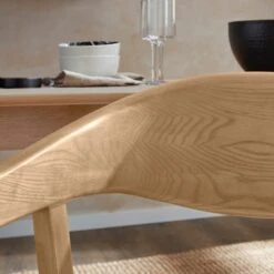 Karla 4-6 Seater Rectangular Extendable Dining Table With Oskar Natural Stained Ivory Boucle Dining Chairs -Online Furniture Store 60241429 alt03