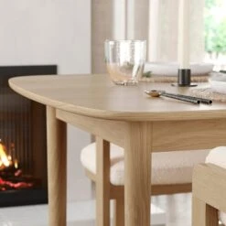 Karla 4-6 Seater Rectangular Extendable Dining Table With Oskar Natural Stained Ivory Boucle Dining Chairs -Online Furniture Store 60241429 alt04