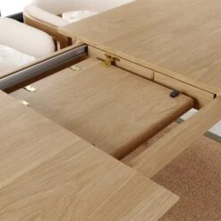 Karla 4-6 Seater Rectangular Extendable Dining Table With Oskar Natural Stained Ivory Boucle Dining Chairs -Online Furniture Store 60241429 alt06