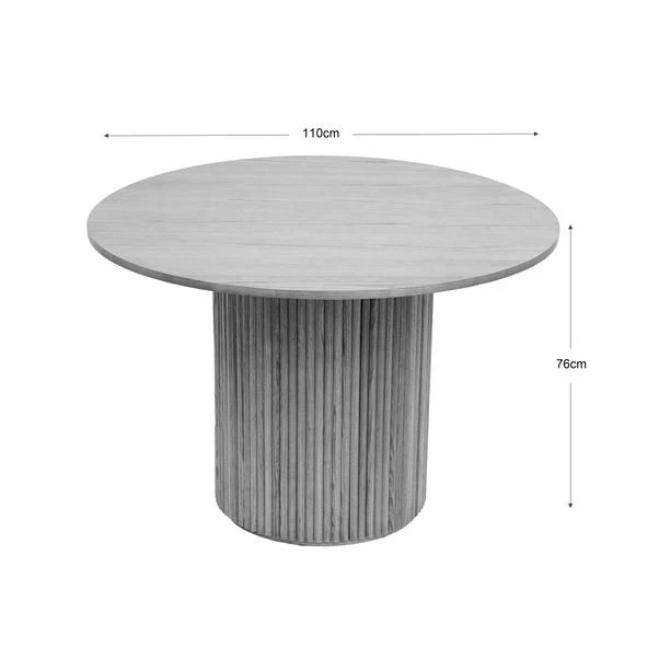 Amari 4 Seater Round Dining Table With 4 Violeta Ivory Boucle Dining Chairs 11 Amari 4 Seater Round Dining Table With 4 Violeta Ivory Boucle Dining Chairs - Image 9