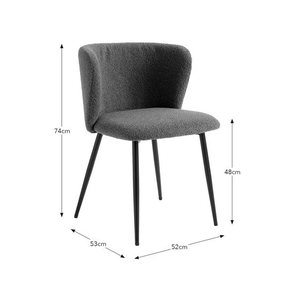 Effy 4 Seater Round Dining Table With 4 Mandy Olive Boucle Dining Chairs 8 Effy 4 Seater Round Dining Table With 4 Mandy Olive Boucle Dining Chairs - Image 6