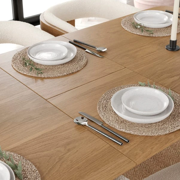 Karla 4-6 Seater Rectangular Extendable Dining Table With 4 Cordella Dark Stained Oak Dining Chairs 10 Karla 4-6 Seater Rectangular Extendable Dining Table With 4 Cordella Dark Stained Oak Dining Chairs - Image 8