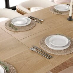 Karla 4-6 Seater Rectangular Extendable Dining Table With 4 Arielle Natural Oak Dining Chairs -Online Furniture Store 60246575 alt06